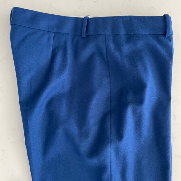 Boss Hugo Boss Tiluni1 Flat Ft Slim Strait Lg MRise Virg Wool Pants Blue 2 NWOT - Picture 2 of 15